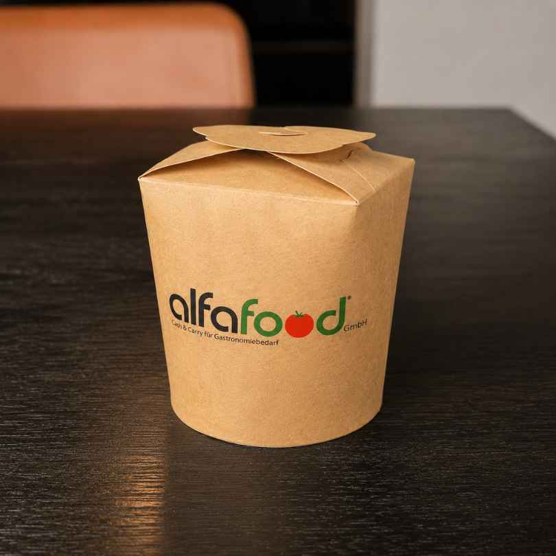 Individuell bedruckte Alfa Food To-go-Verpackung